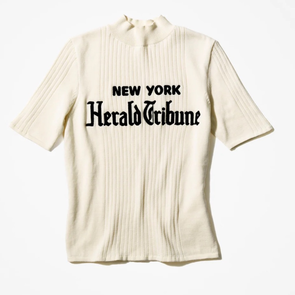 Godard “Breathless” New York Herald Tribune Top NWT size small